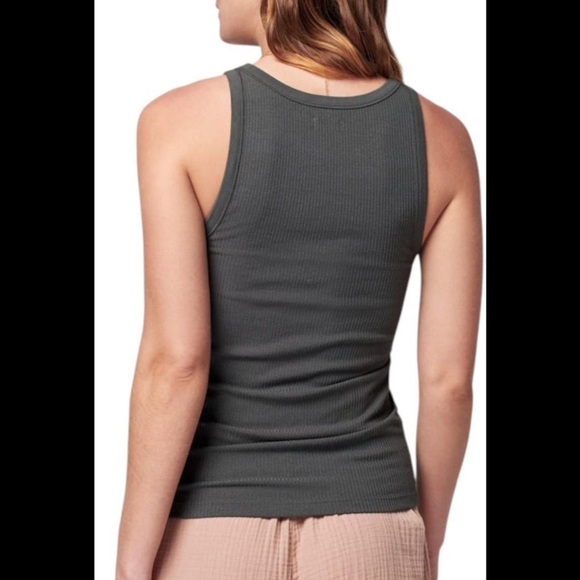 BNWOT Faherty Oat Beige Fitted Ribbed Tank Top New - Picture 10 of 11